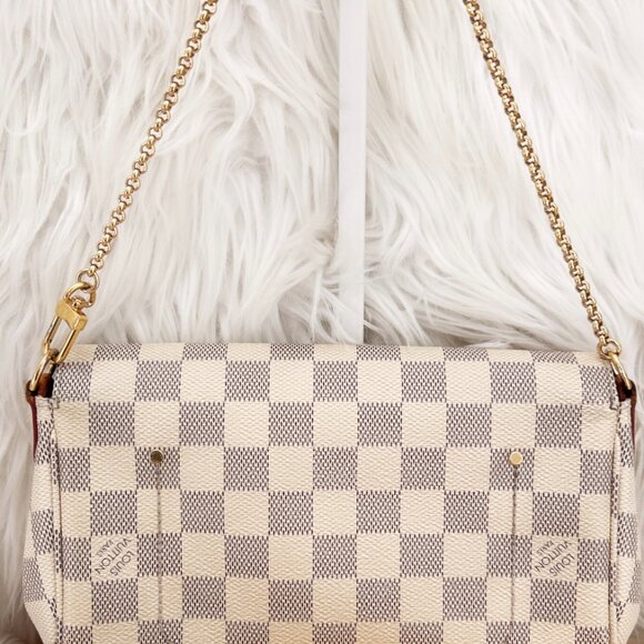 Louis Vuitton Favorite bag in Damier Azur with Box, added crossbody strap - Picture 13 of 17